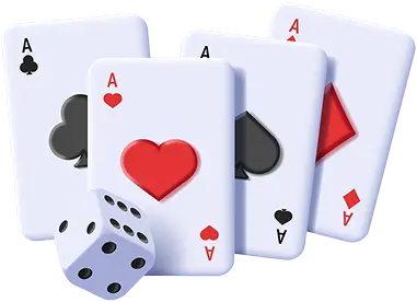 Casino cards with dice